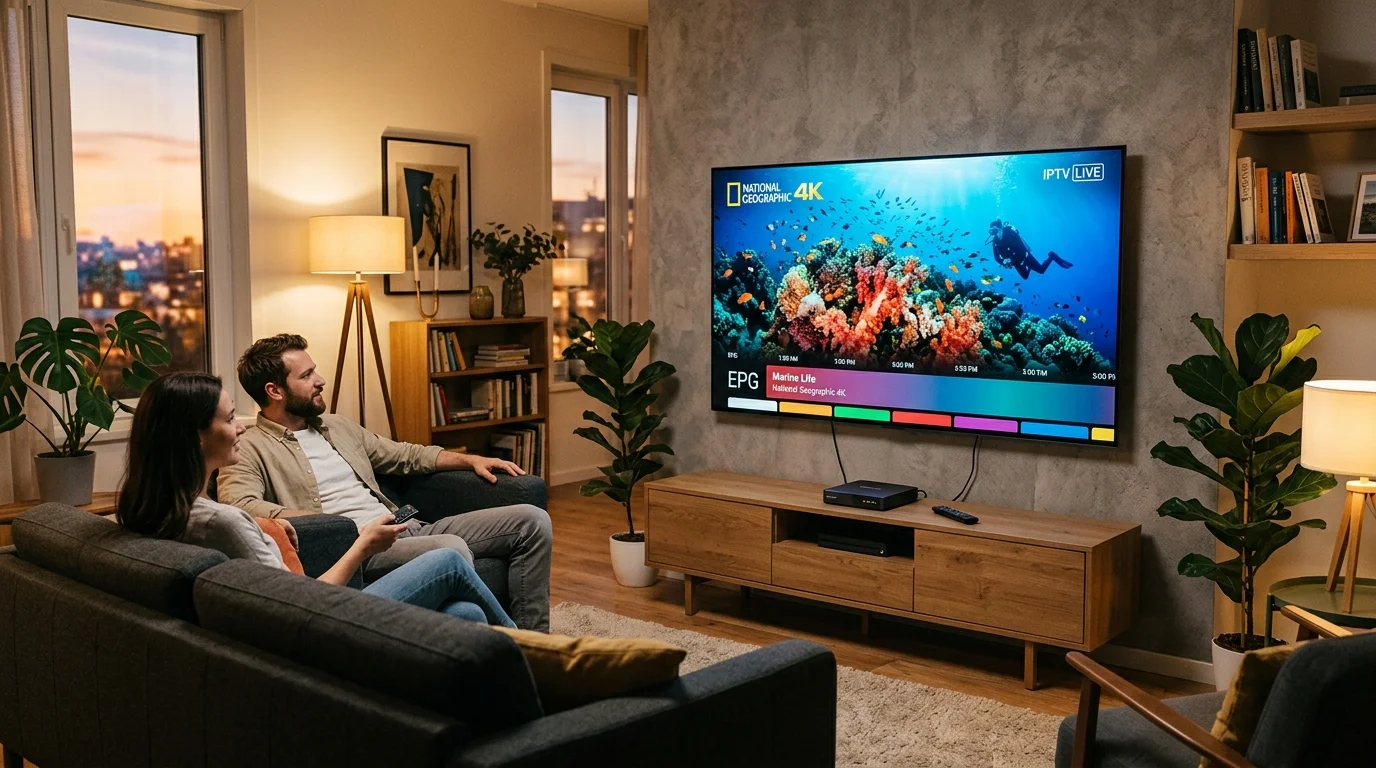 Android TV box streaming 4K IPTV channels UK