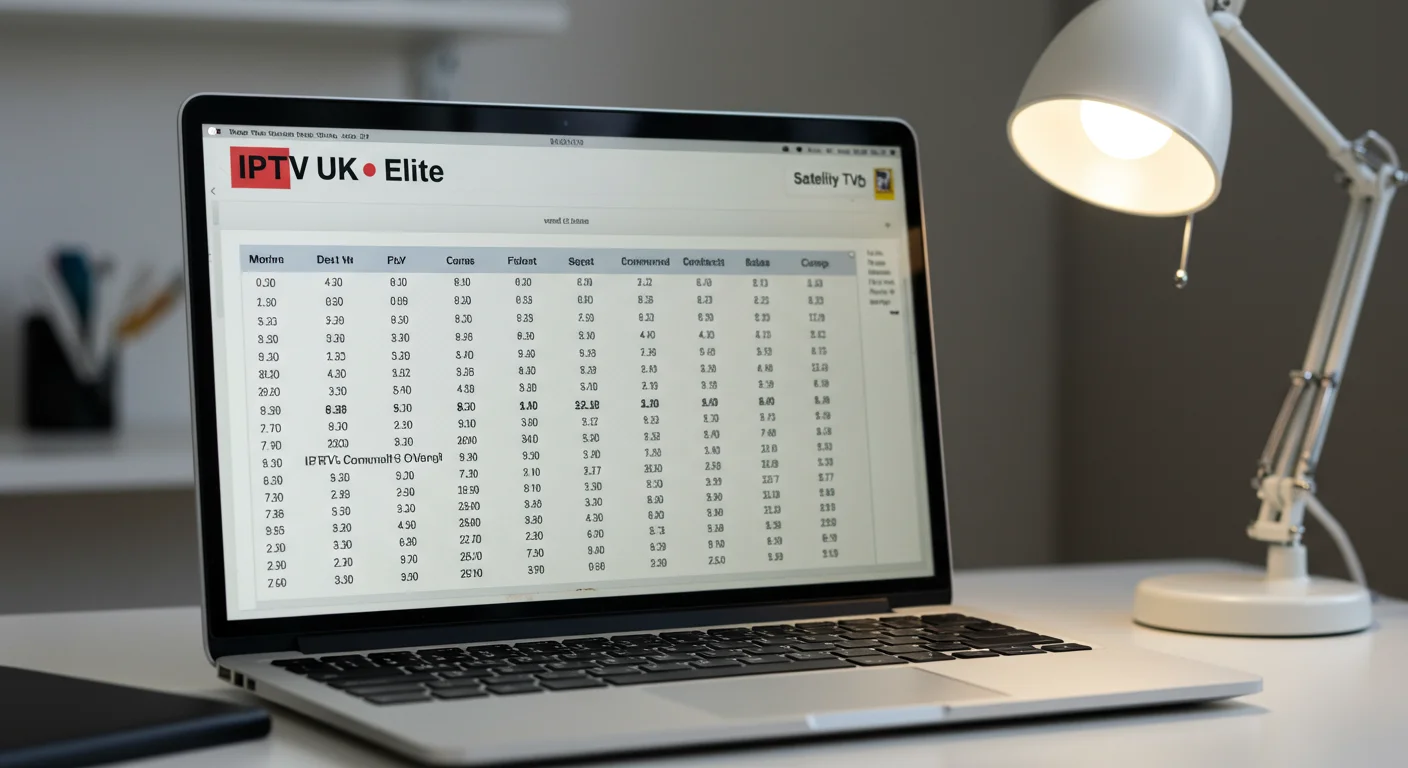 IPTV UK Elite vs Sky TV — channel count and price comparison table