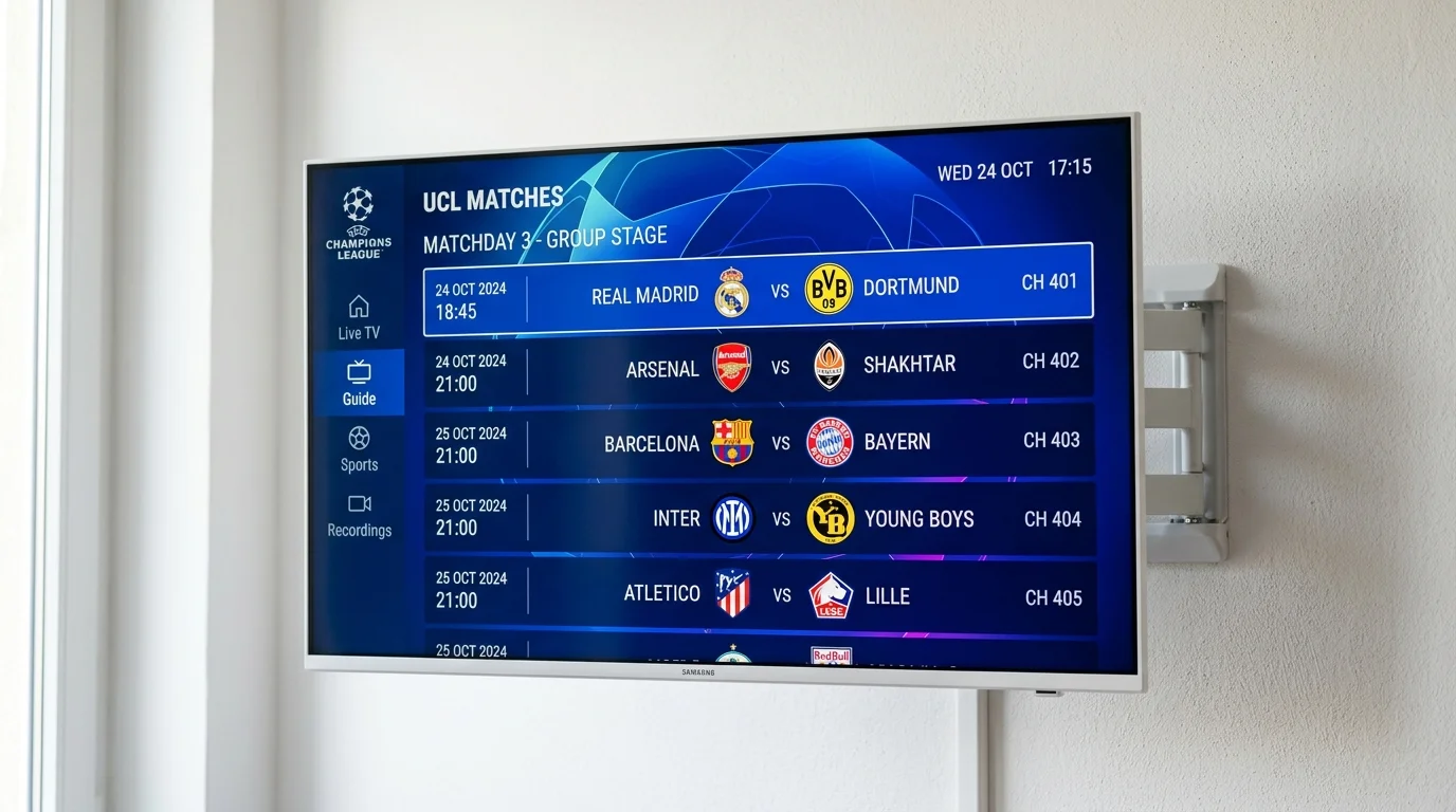 Champions League on IPTV UK diagram