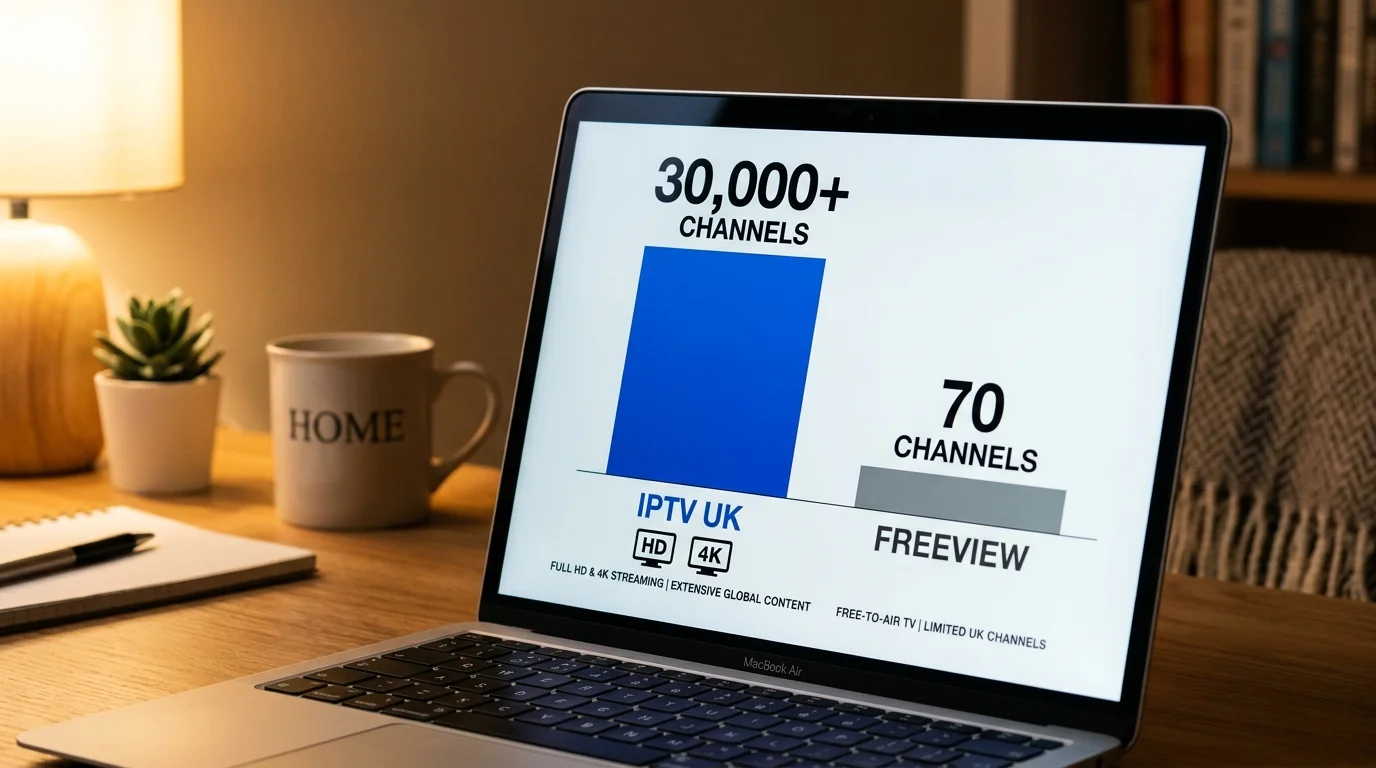 IPTV vs Freeview UK feature comparison