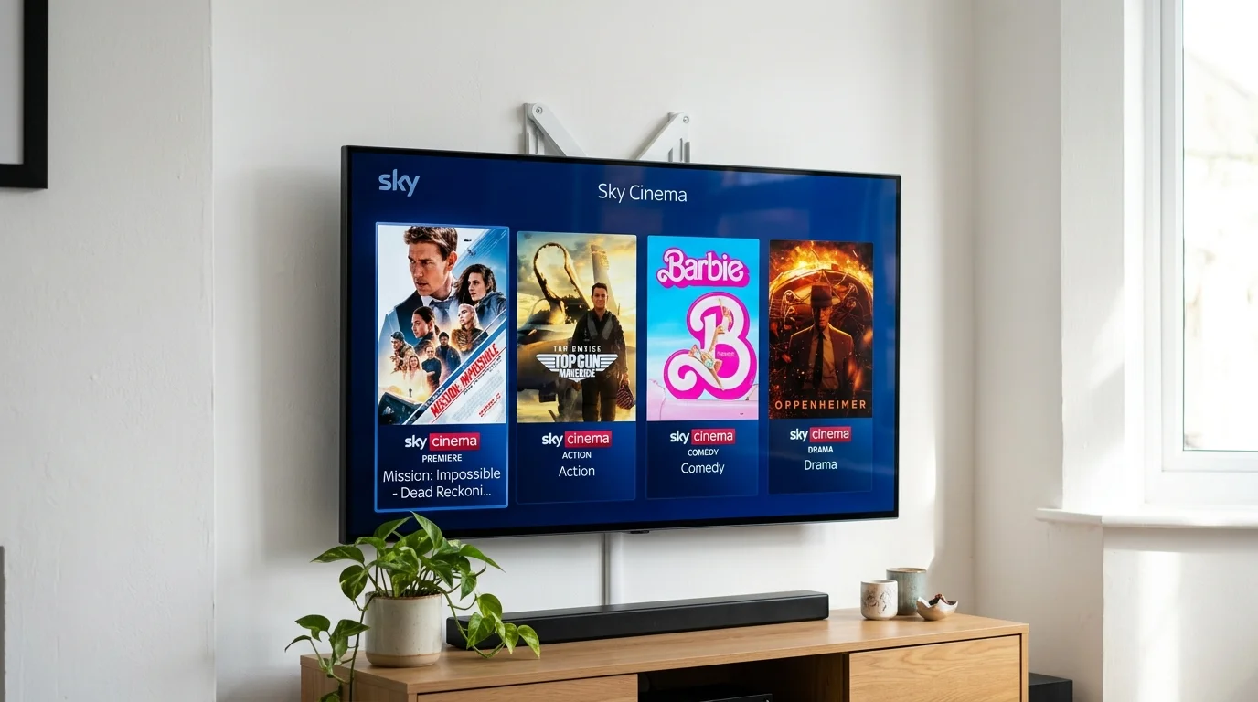 Sky Cinema channels on IPTV UK diagram
